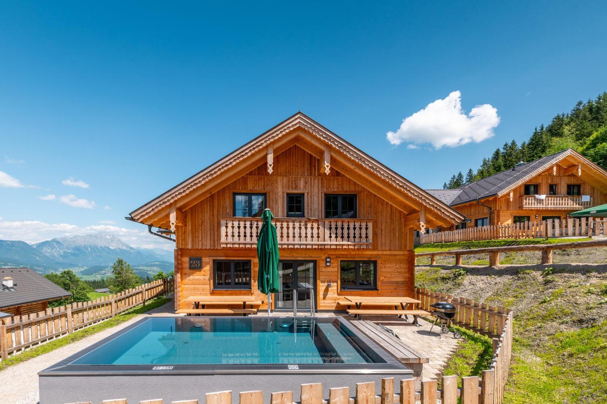 Poolchalet Dachsteinblick Pruggern Exteriér fotografie